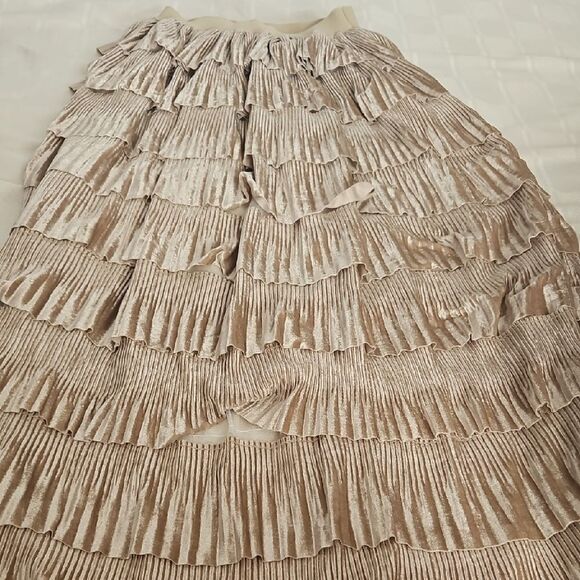 Casual Tan Tiered Maxi Skirt - Picture 13 of 16